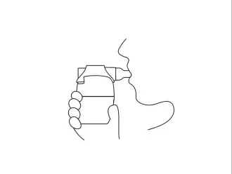 Put the mouthpiece in mouth and close lips around it to ensure an effective seal.