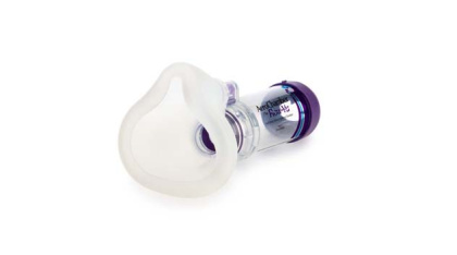 AeroChamber Plus Flow Vu Chamber purple adult small mask mouthpiece