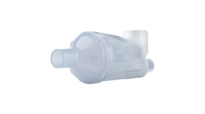 AeroChamber Mini angled horizontal view from the left
