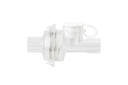 AeroChamber VENT in the closed position, shortened view of the left face