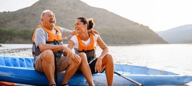 Father and Daughter on a Row Boat