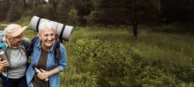 people hiking sustainability