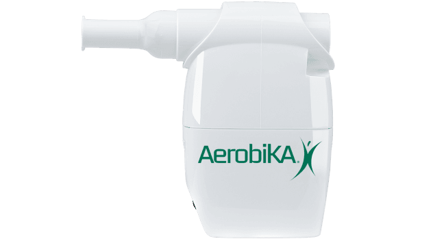 side view of aerobika opep device