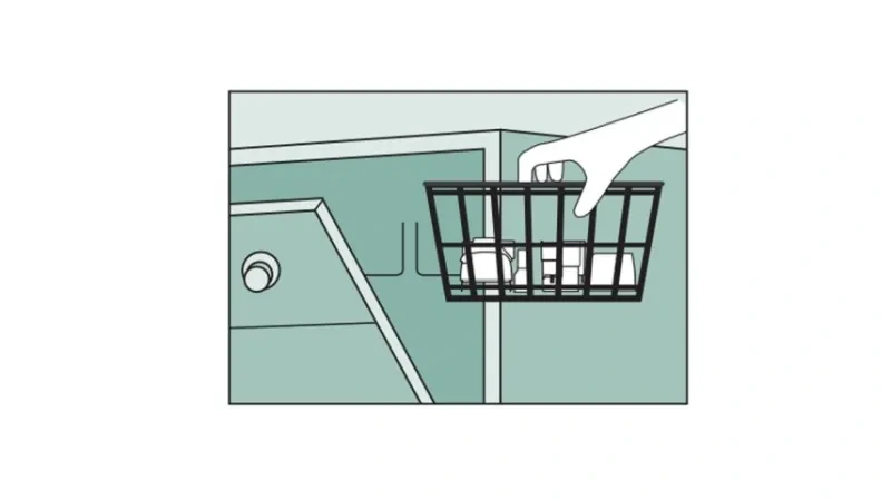 washing aerobika opep device in dishwasher basket