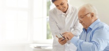 doctor and elderly patient