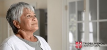 women breathing deeply