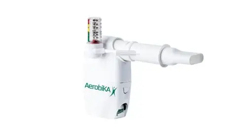 Aerobika OPEP Device with Manometer from the side