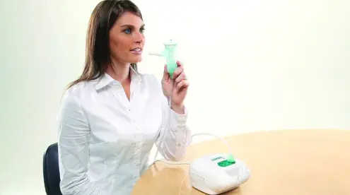 Ombra tabletop compressor in use at table