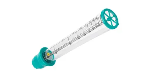 Truzone peak flow meter viewed on an angle